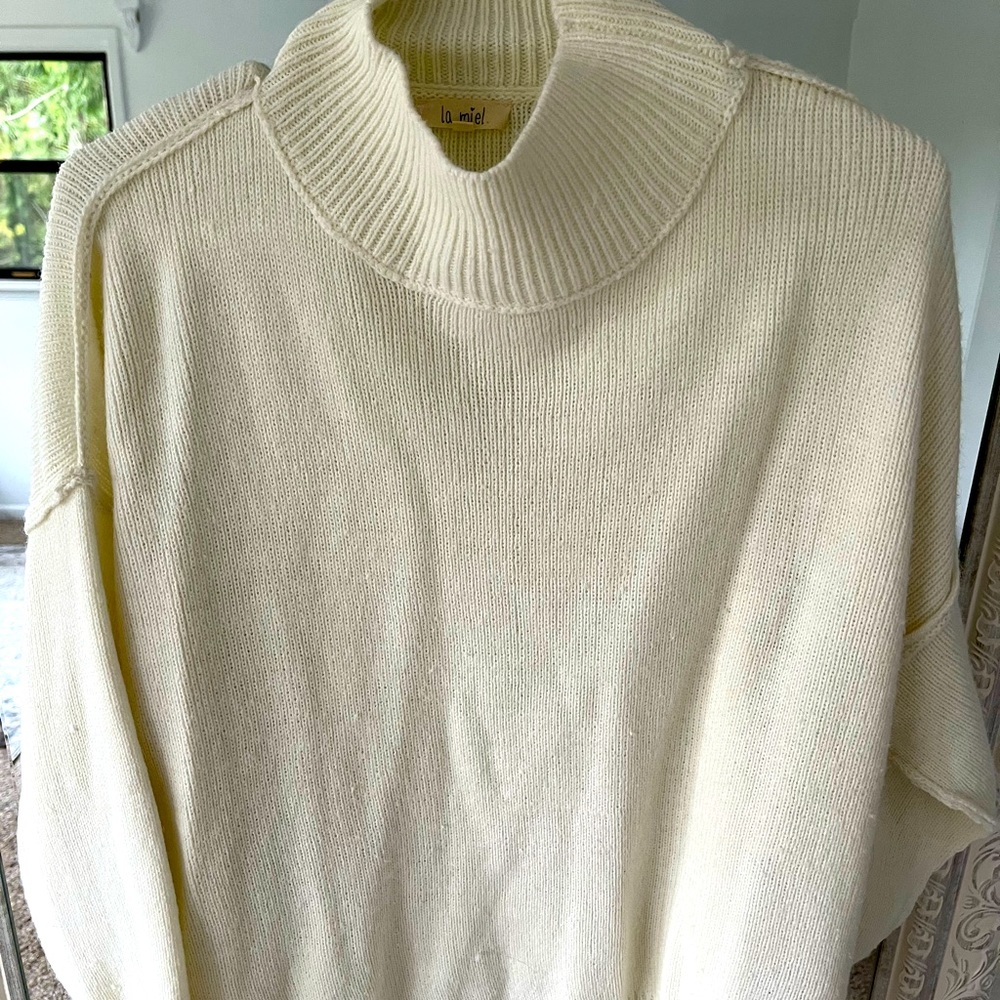 White Mock Neck Sweater